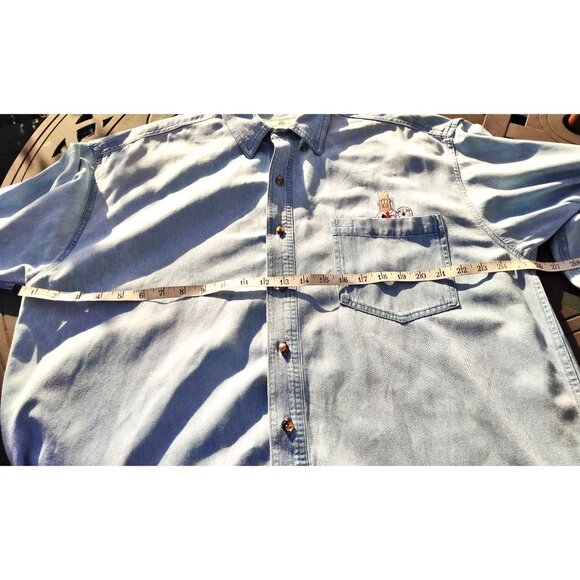 Dilbert Cartoon River Washed Denim Shirt By Aspen Gold Size X-Large - Picture 6 of 11